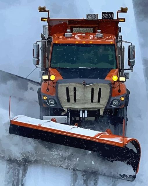 The Snow Plow Truck Paint By Numbers