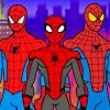 Three Heroes Spidermen Paint By Numbers