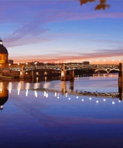 Toulouse Pont Saint Pierre Water Reflection Paint By Numbers