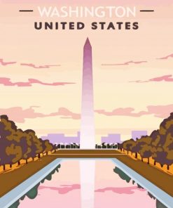 United States Washington Monument Poster Paint By Numbers