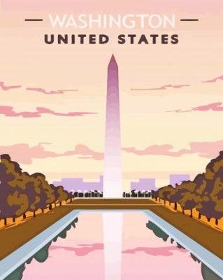 United States Washington Monument Poster Paint By Numbers