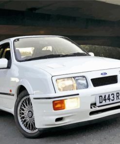 White Ford RS Car Paint By Numbers