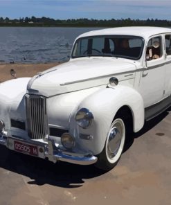 White Vintage Humber Limousine Paint By Numbers