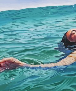 Woman Swimming In Sea Paint By Numbers