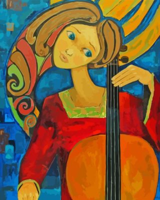 Woman Cello Art Paint By Numbers