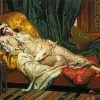 Woman Relaxing On A Chaise Lounge Paint By Numbers