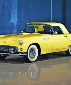 Yellow Ford Thunderbird Car Paint By Numbers