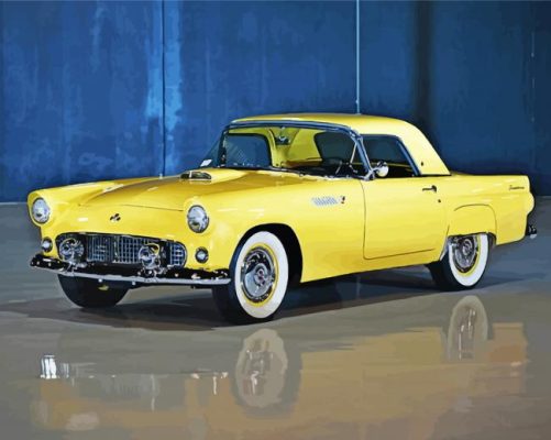 Yellow Ford Thunderbird Car Paint By Numbers