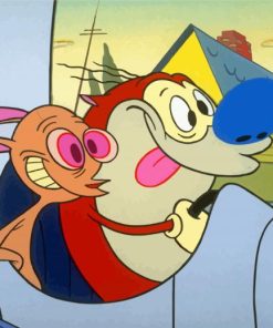 Aesthetic Ren And Stimpy Paint By Numbers