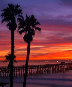 Aesthetic Pier Sunset Paint By Numbers