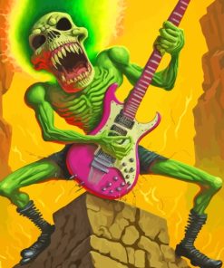 Alien Guitarist Paint By Numbers