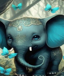 Baby Elephant Paint By Numbers