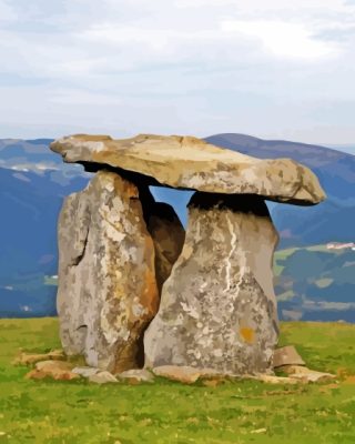 Basque Country Dolmen Of Merilles Paint By Numbers