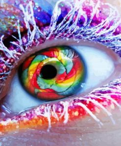 Beautiful Colorful Eye Paint By Numbers