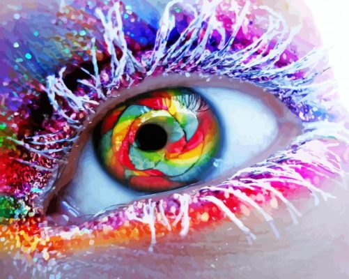 Beautiful Colorful Eye Paint By Numbers