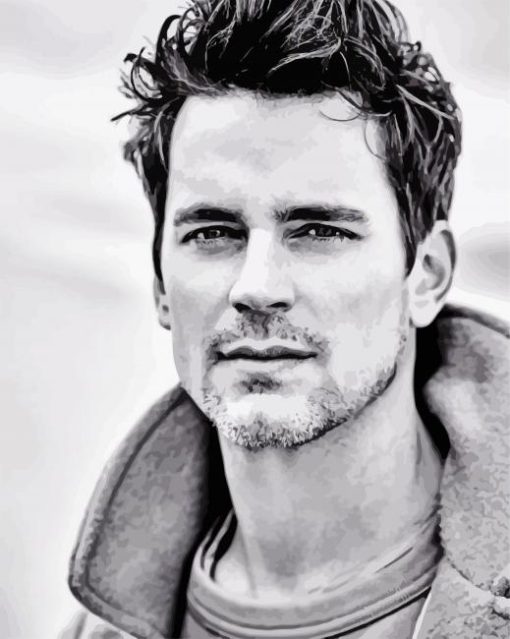 Black And White Matt Bomer Paint By Numbers