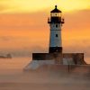 Canal Park Lighthouse At Sunset Paint By Numbers