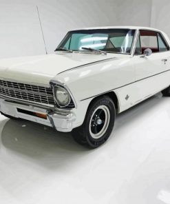 Classic White Chevrolet Nova Car Paint By Numbers