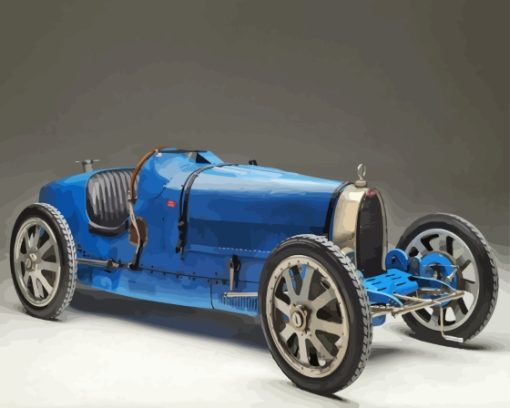 Cool Blue Bugatti Type 35 Paint By Numbers