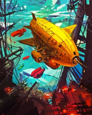 Cool Air Ship Art Paint By Numbers