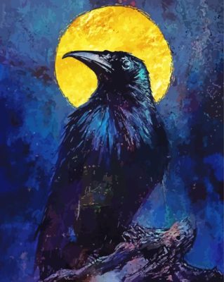 Cute Common Raven Paint By Numbers