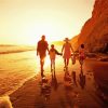 Family Walking On Beach Paint By Numbers