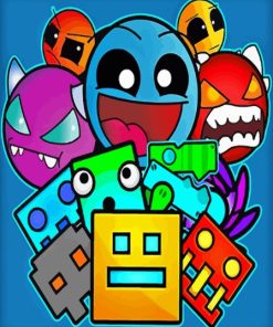 Geometry Dash Game Paint By Numbers