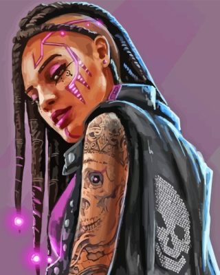 Girl With Dreadlocks Paint By Numbers