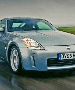 Grey Nissan 350z Paint By Numbers