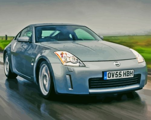 Grey Nissan 350z Paint By Numbers