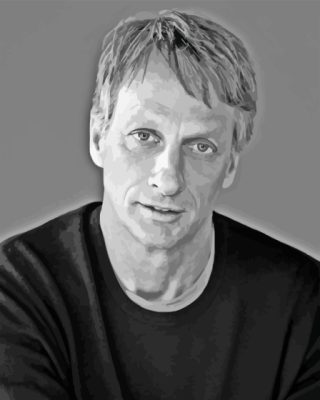 Monochrome Tony Hawk Paint By Numbers