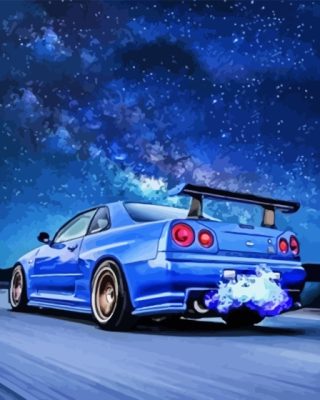 Nissan R34 Paint By Numbers