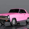 Pink Chevrolet Nova Paint By Numbers