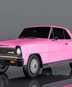 Pink Chevrolet Nova Paint By Numbers