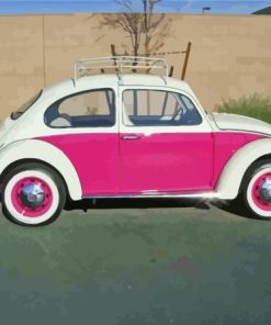 Pink Volkswagen Paint By Numbers