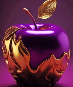 Purple Golden Apple Paint By Numbers