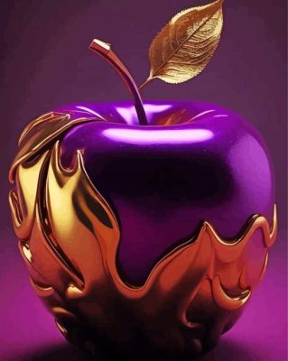 Purple Golden Apple Paint By Numbers