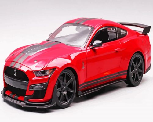 Red Shelby Mustang Paint By Numbers