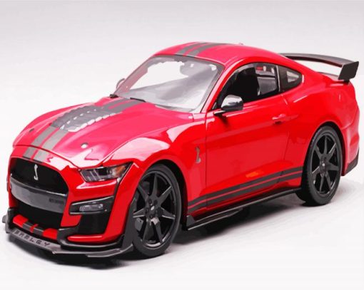 Red Shelby Mustang Paint By Numbers