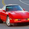 Red Corvette C4 Paint By Numbers