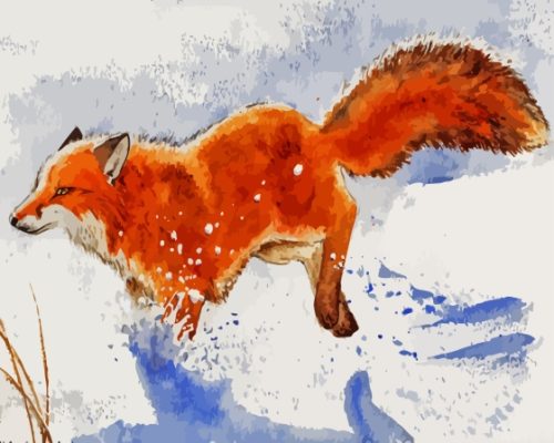 Running Fox Paint By Numbers