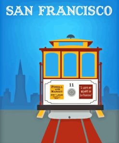 San Francisco Tramway City Poster Paint By Numbers