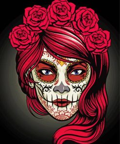 Sugar Skull Lady Paint By Numbers