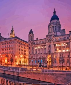 The Three Graces Manchester England Paint By Numbers