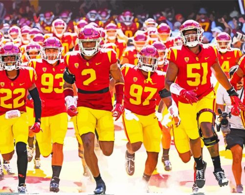 Usc Trojans Football Team Paint By Numbers