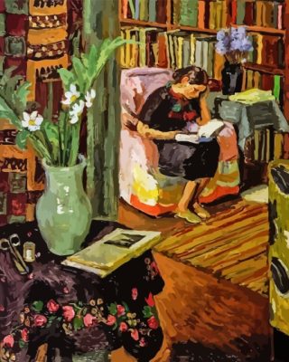 Woman Reading Book Vanessa Bell Paint By Numbers