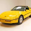 Yellow Corvette 1986 Paint By Numbers