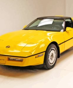 Yellow Corvette 1986 Paint By Numbers