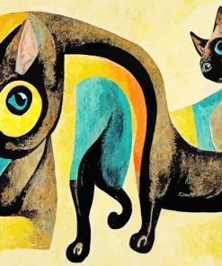 Abstract Burmese Cats Paint By Numbers