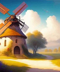 Aesthetic Windmill Paint By Numbers